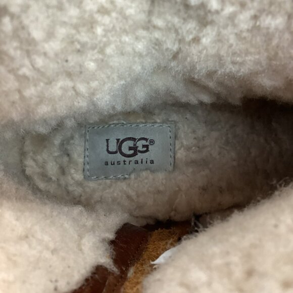 UGG Australia Blayre ll Womens Suede Shearling Cuff Leather Ankle Boots 8.5 - Picture 11 of 11